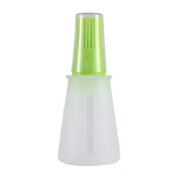 Portable Silicone Oil Bottle with Built-in Brush (Green)