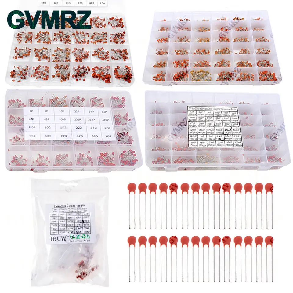 300PCS 960PCS 3600PCS Ceramic Capacitors Kit Electronic Components Package Capacitor Assorted Samples Diy Kit image 1