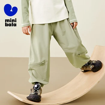 Mini Bala Boys' Kids 2025 Nuovi pantaloni autunno-primavera Comodi pantaloni lunghi da jogging 1