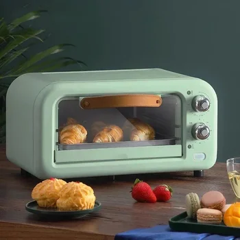 220V 800W 12L Forno Elettrico Cottura Verde Cucina Multifunzionale Piccolo Torrefazione Per 1-3 Persone Pizza Pane Tostapane Barbecue 1