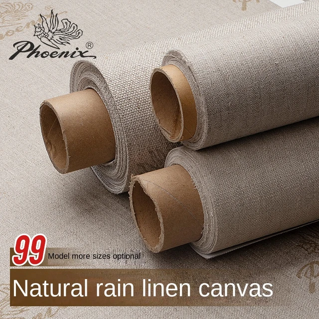 Phoenix 100% Pure Linen Canvas 5M/Roll Four Times Primed Gesso