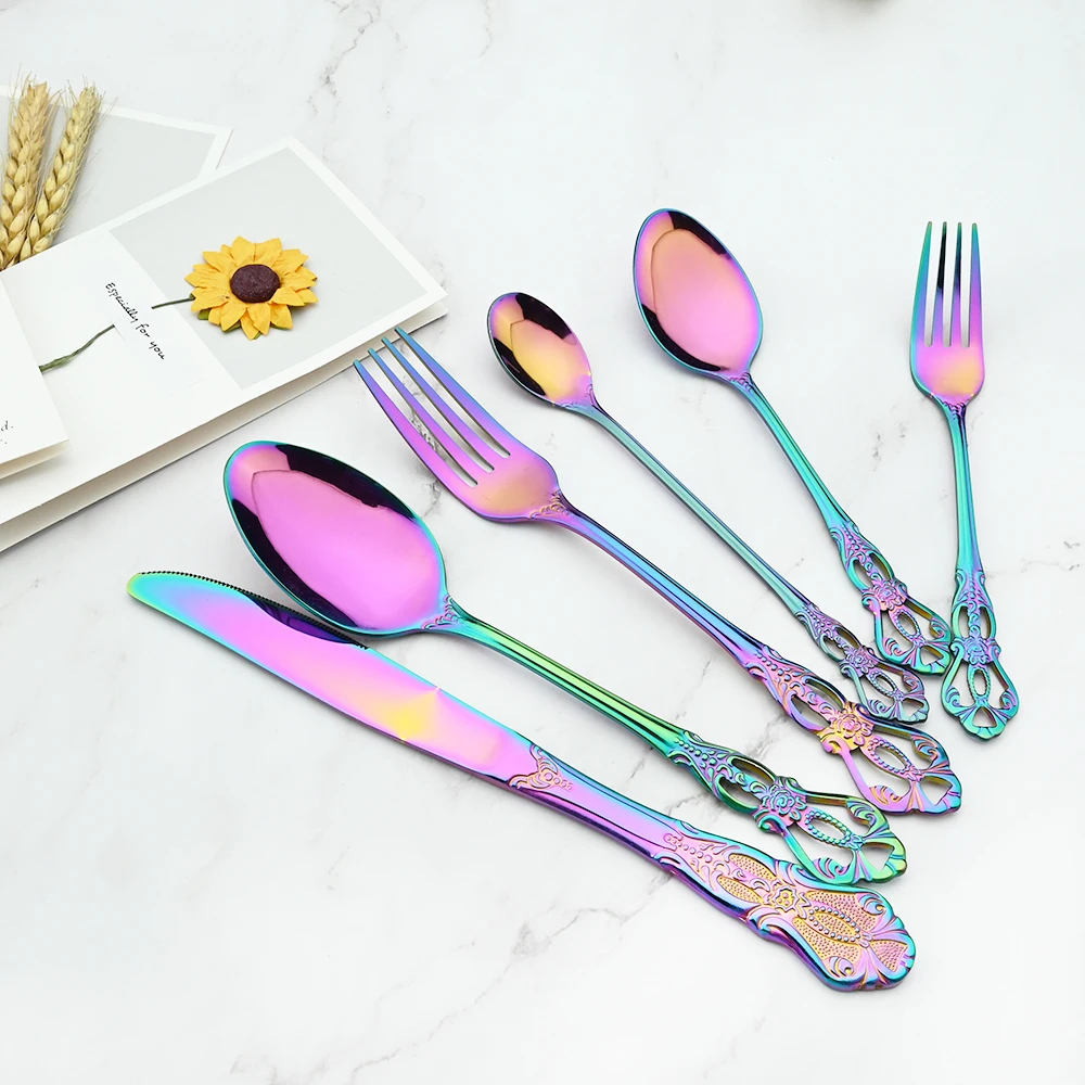 Drmfiy 4/20Pcs ı  ı ξ  ũ Ǭ Flatware  ı Ʈ η ƿ Į Ʈ
