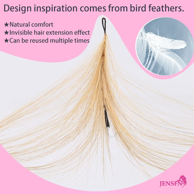 Micro Feather New Hair Extensions 100% Human Hair Straight Hand Knitting  16-26 Inch 0.8g/Strand 613 Color Hair Salon Supplies - AliExpress