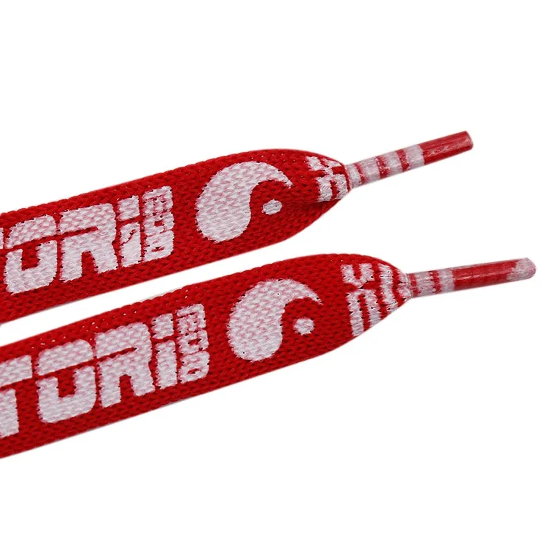 Extro wide 15mm Red Thread Shoelaces 60-180cm Taiji gossip Flat