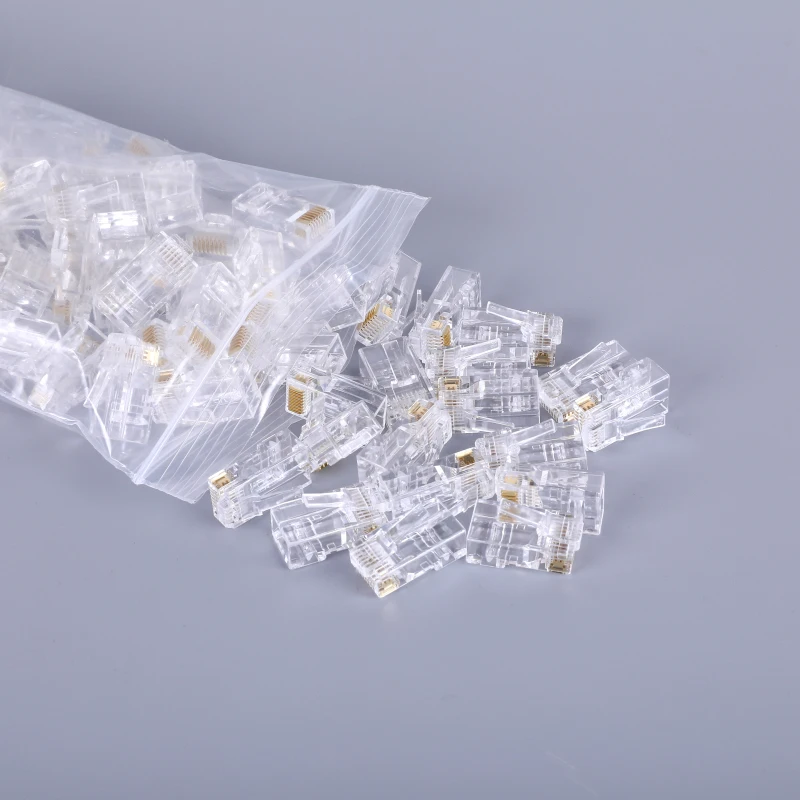 Фото Разъем Montions Rj45 Cat5e Cat6A, сетевой неэкранированный модульный разъем 8P8C для кабелей Ethernet №4