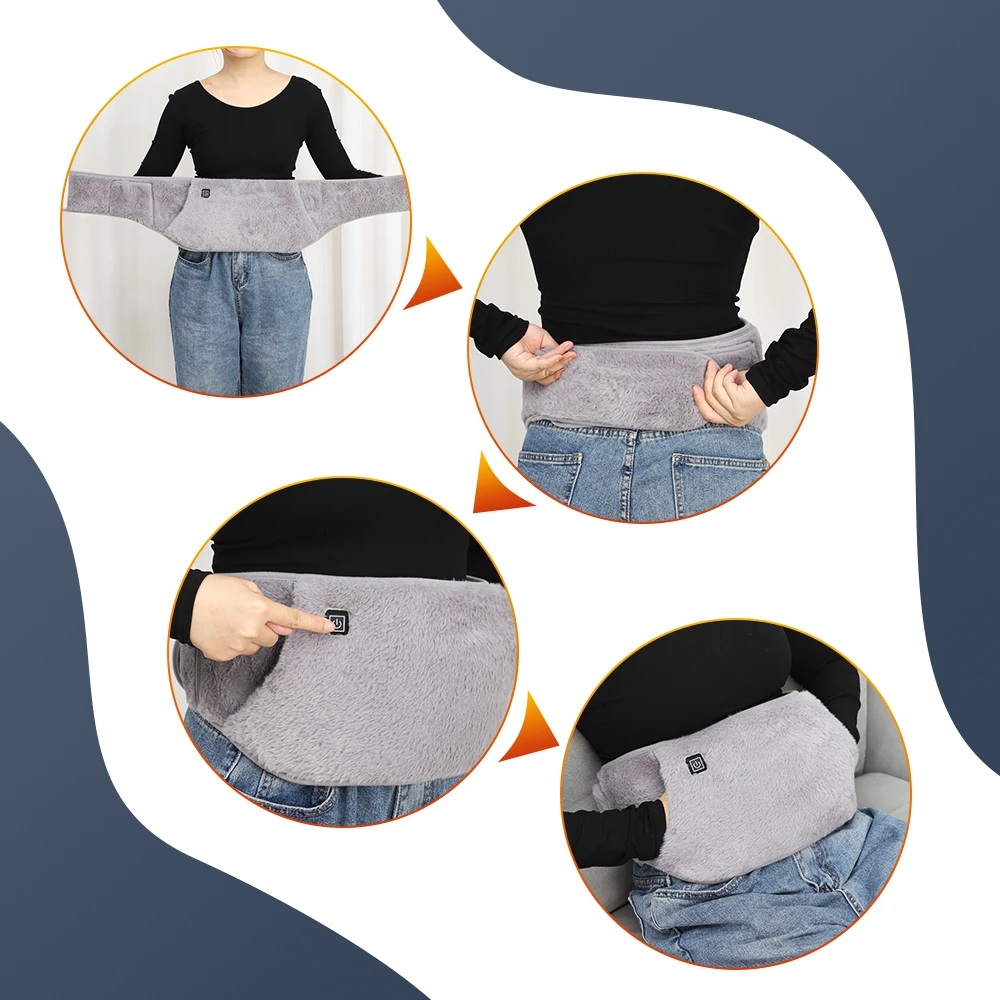 USB Electric Heating Belt Hand Warmer Winter Heater Hot Compress Therapy Abdominal Waist Lumbar Menstrual Uterus Warming Pad 5