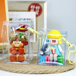 Transparent Mystery Box Keychain Square Pouch Organizer Wallet Thicken Toy Doll Gifts Bag Key Lipstick Earphone Storage Bag New