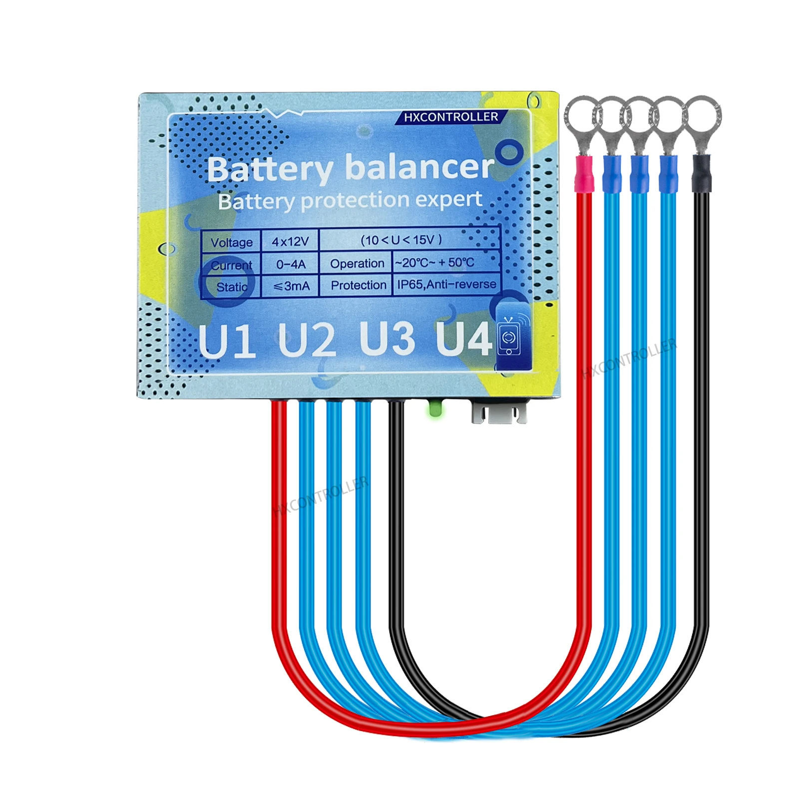 

NEW IP65 Home 48V Battery Balancer lifepo4 Lithium GEL Lead Acid Battery Equalizer Regualtor For 4X 12V System For Solar System