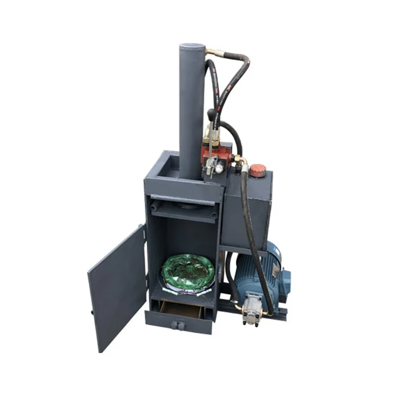 Presse Idrauliche Lattine Di Vernice Piccola Pressa Per Balle Idraulica Verticale Secchio Di Ferro Appiattimento Secchio Di Olio Compressore Bricchett