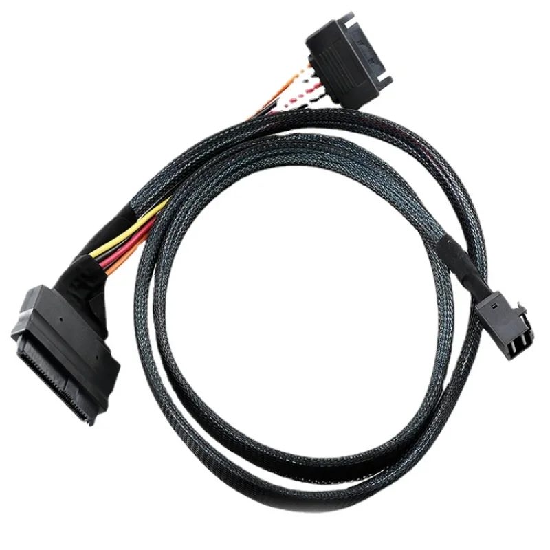Built-in 12g Mini Sas hd para U.2 36p Sff8643 para Sas U.2 Cabo Sff9639 0.5m 1m com 15pin Sata Fonte de Alimentação Adequado para U.2 Ssd - Imagem 2