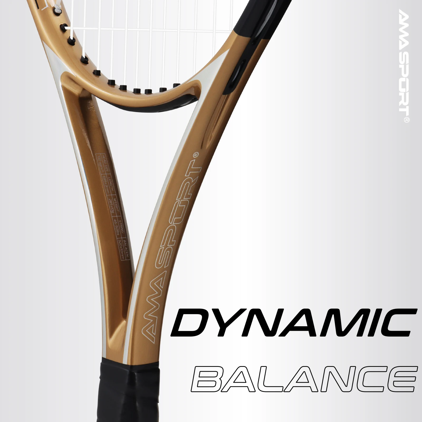 AMA SPORT Fast Control Tennis Rackets-27 inch-Graphite Tennis Racquet Intermediate Pre Strung
