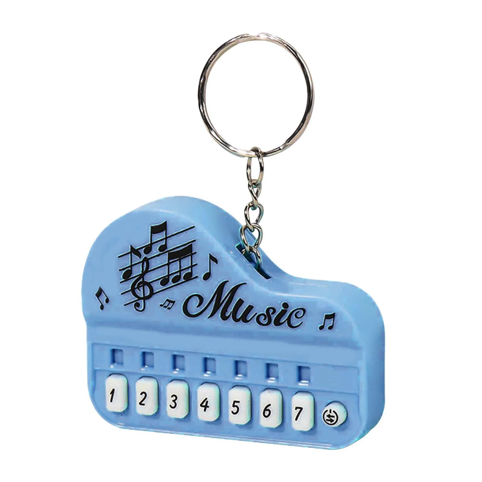 Fashion Electronic Finger Piano Keychain Toy Portable Musical Instrument Toy Piano Keychain for Key Backpack Hanging Decoration 6
