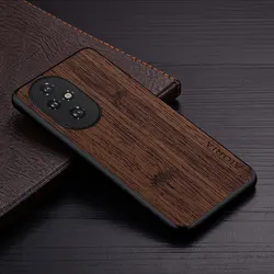 Coque de téléphone en cuir avec motif bambou luxueux - Protection élégante et durable