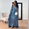 Luxury Ramadan Jilbab Muslim Women Hijab Dress Set Prayer Garment Abaya Long Khimar Arab Gown Islamic Clothes Robe