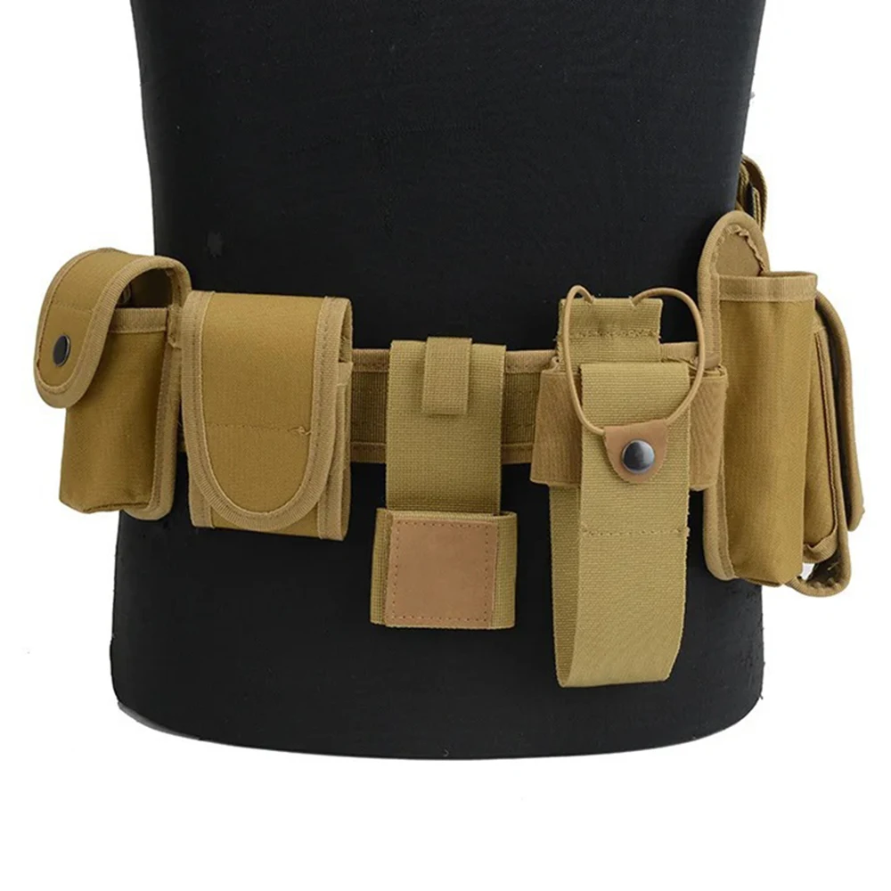 Tactical Waist Belt Training Duty Security Equipment Set Multifunctional Nylon Waterproof Waist Bag Ten Piece Set Accessories