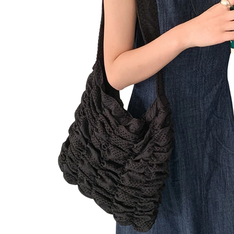 Shoulder Bags Ruched Bag Soft Bag Shopping Bag Travel Bags E74B
