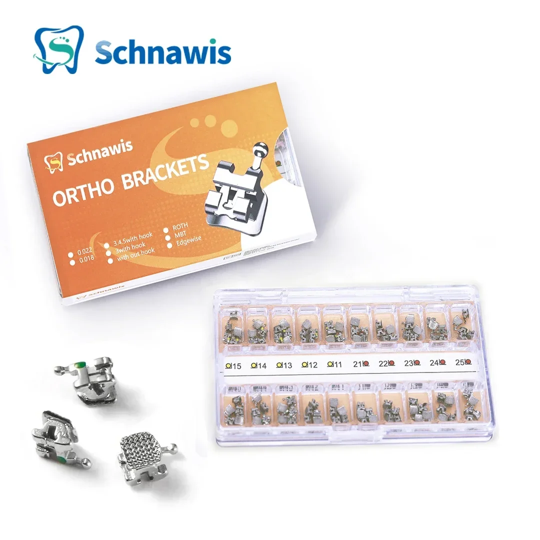 100 ชิ้น/กล่องทันตกรรมจัดฟัน Self-Ligating วงเล็บ Roth MBT โลหะ Self Ligation Bracket BRACE brakets ortodoncia เครื่องมือ 1