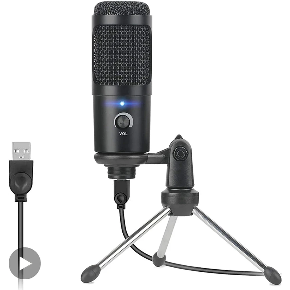 Micrófono profesional de condensador USB para PC, ordenador portátil,  estudio, Streaming de mesa, escritorio, Mikrofon con cable - AliExpress