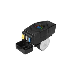 Universal Handlebar USB Quick Charger for Electric Scooters and Motorcycles (Blue)