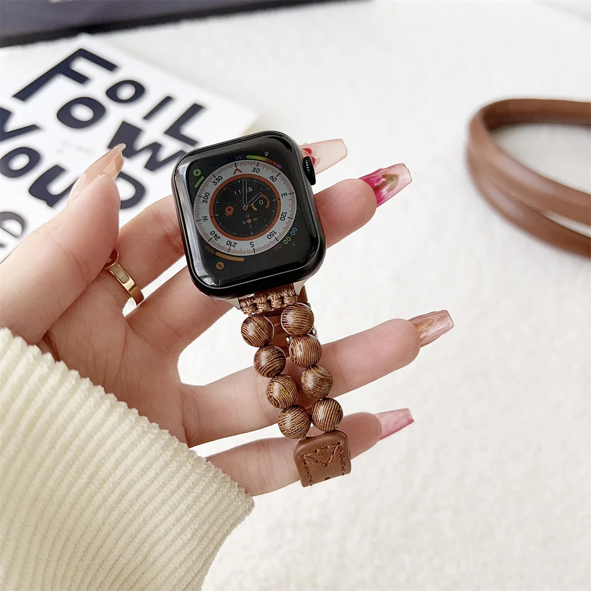 Smartwatch Band For Apple Watch Leather Strap Elegant Design_voghion.com
