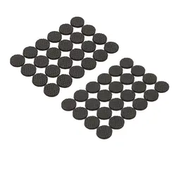 48 - Pack Black Round Self - Adhesive Non - Slip Floor Protector Pads - Size 2