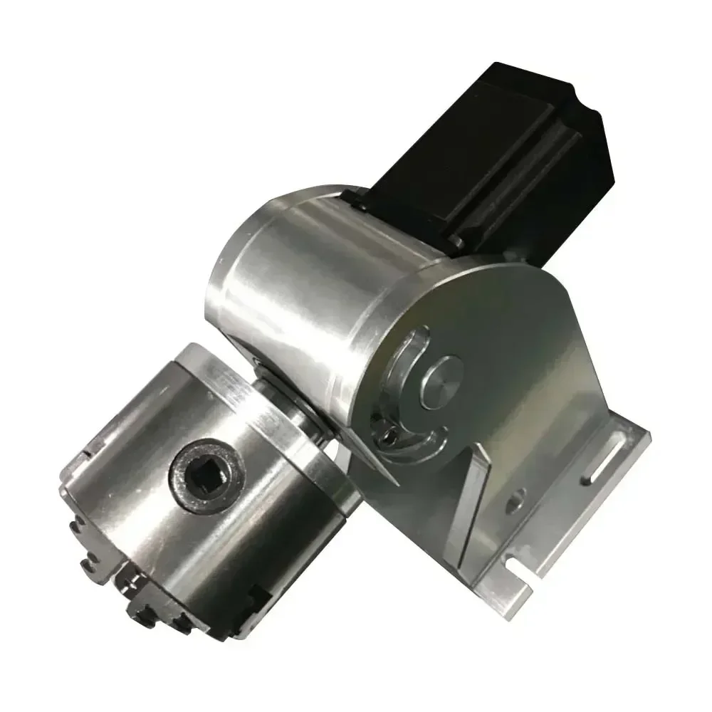 VEVOR 3-Klauen-Drehachsen-Markierungsmaschine, rotierende Welle für Faserlaser-Markierungsmaschine, 80 mm max. Rotationsachse, Typenschild, Gravuraum – Detail 6
