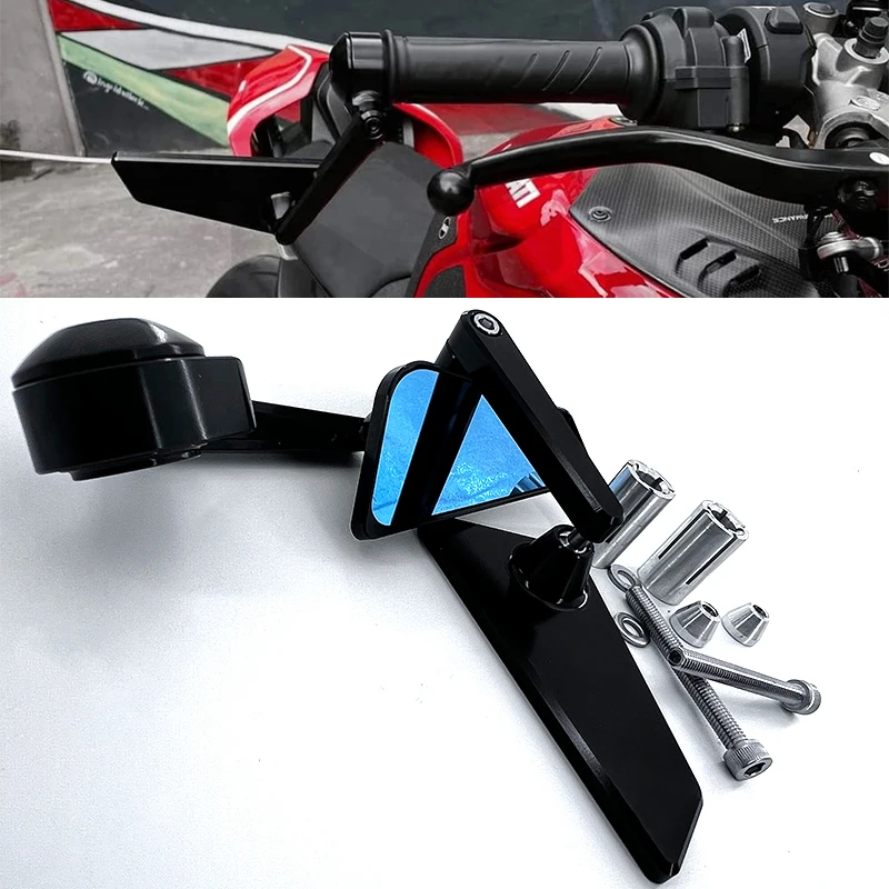 

motorcycle rearview mirror Bicycle rearview mirror Handle side mirror 2/pair rotate for KAWASAKI NINJA H2