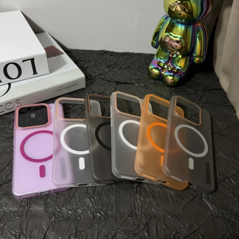 Luxury Matte Slim Clear Hard Magnetic Wireless Charging Phone Case - Shockproof Cover