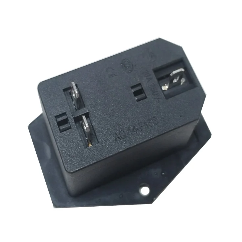 1pcs 10A 250V Power Switch AC Power Outlet With Red Triple Rocker Switch Fused Module Plug For 3D Printer Parts