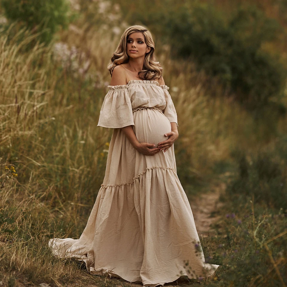 boho abiti premaman cotone