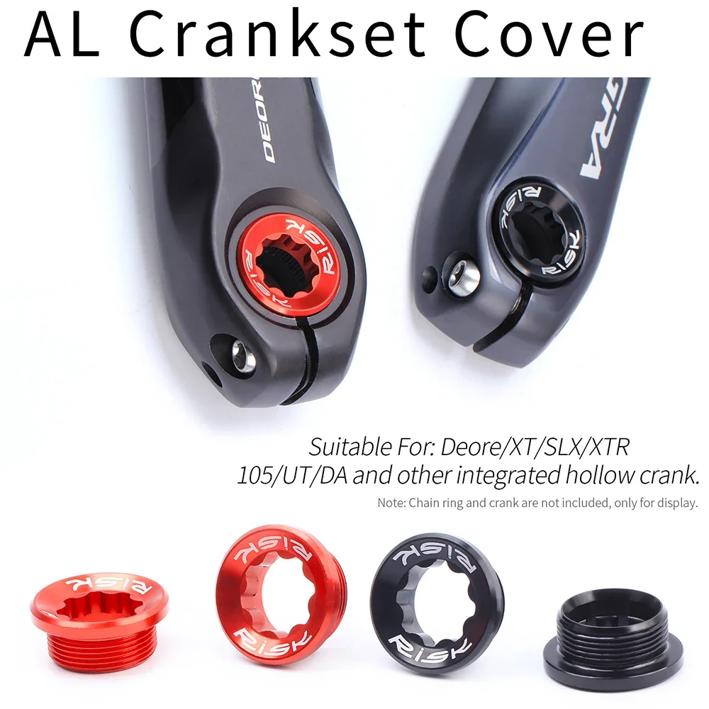 M20x8 Bike Aluminum Bottom Bracket Bolts Bicycle Crankset Cover Cap Suit for Deore XT SLX XTR 105 UT DA Integrated Hollow Crank