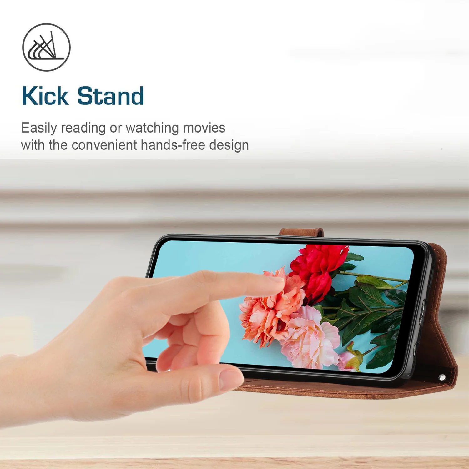 Premium Magnetic Leather Phone Case with Card Slot Wallet Feature