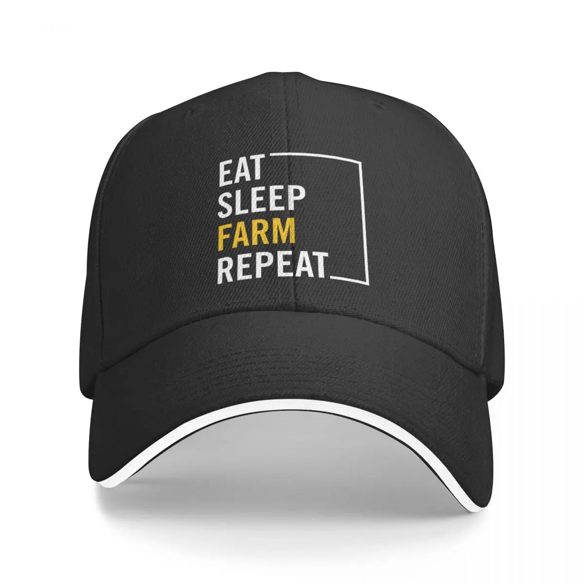 

New EAT SLEEP FARM REPEAT Baseball Cap Dropshipping Snapback Cap Big Size Hat Men's Hat Women's