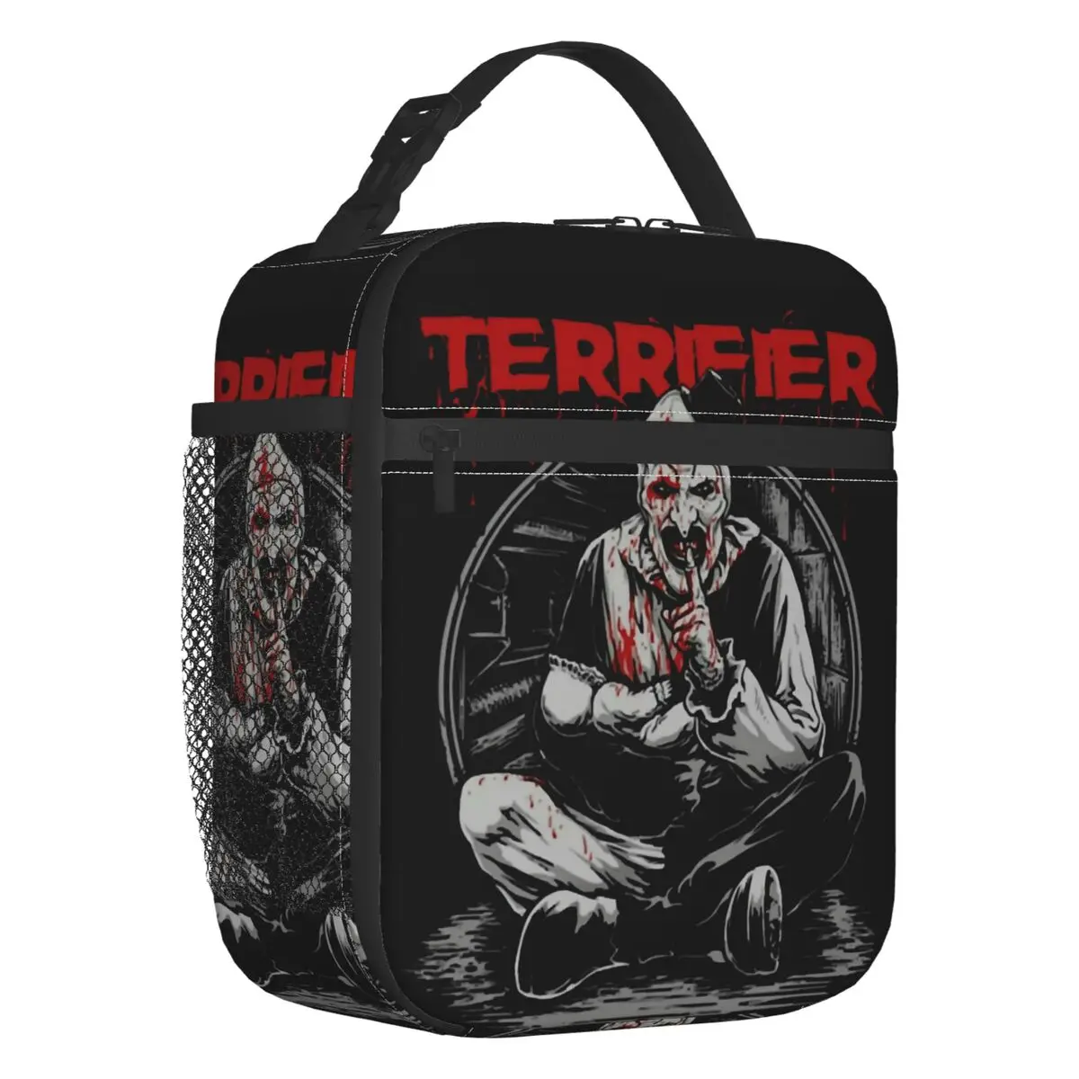 Horror Halloween Movie Terrifier Clown Portable Lunch Box Per Multifunzione Thermal Cooler Food Insulated Lunch Bag Office Work