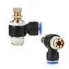 4Pcs SL4/6/8/10/12mm M5 PT1/8 1/4 3/8 1/2 One Touch Air Pneumatic Fitting Speed Controller Regulating Throttle Valve Connector