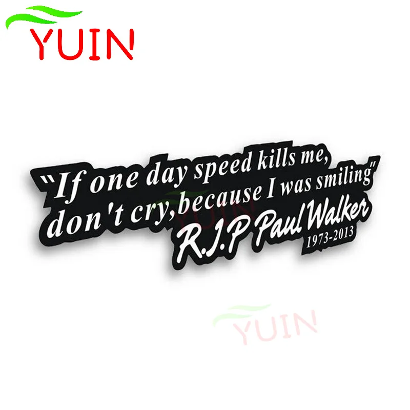 Creativity Speed and Passion 7 Forever PAUL WALKER Motto Car Sticker  Fashion Style PVC Decoration Accessories Waterproof Decal - AliExpress