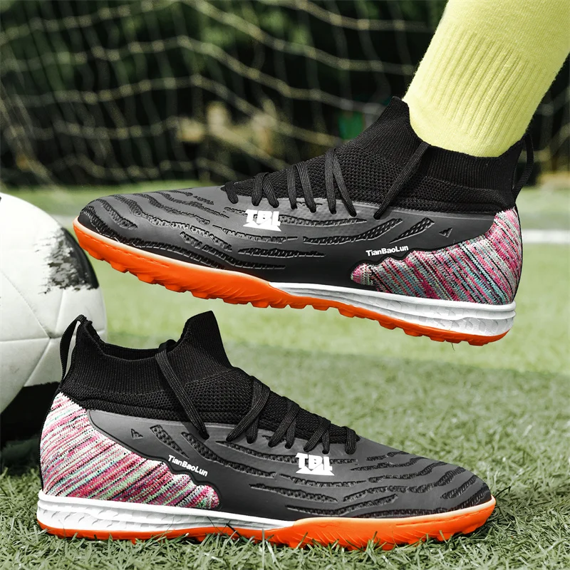 Outdoor Football Shoes Men Soccer Shoes Adult Grass Training Sport Ultralight Non-Slip Drop Shipping Futsal Match Turf Indoor