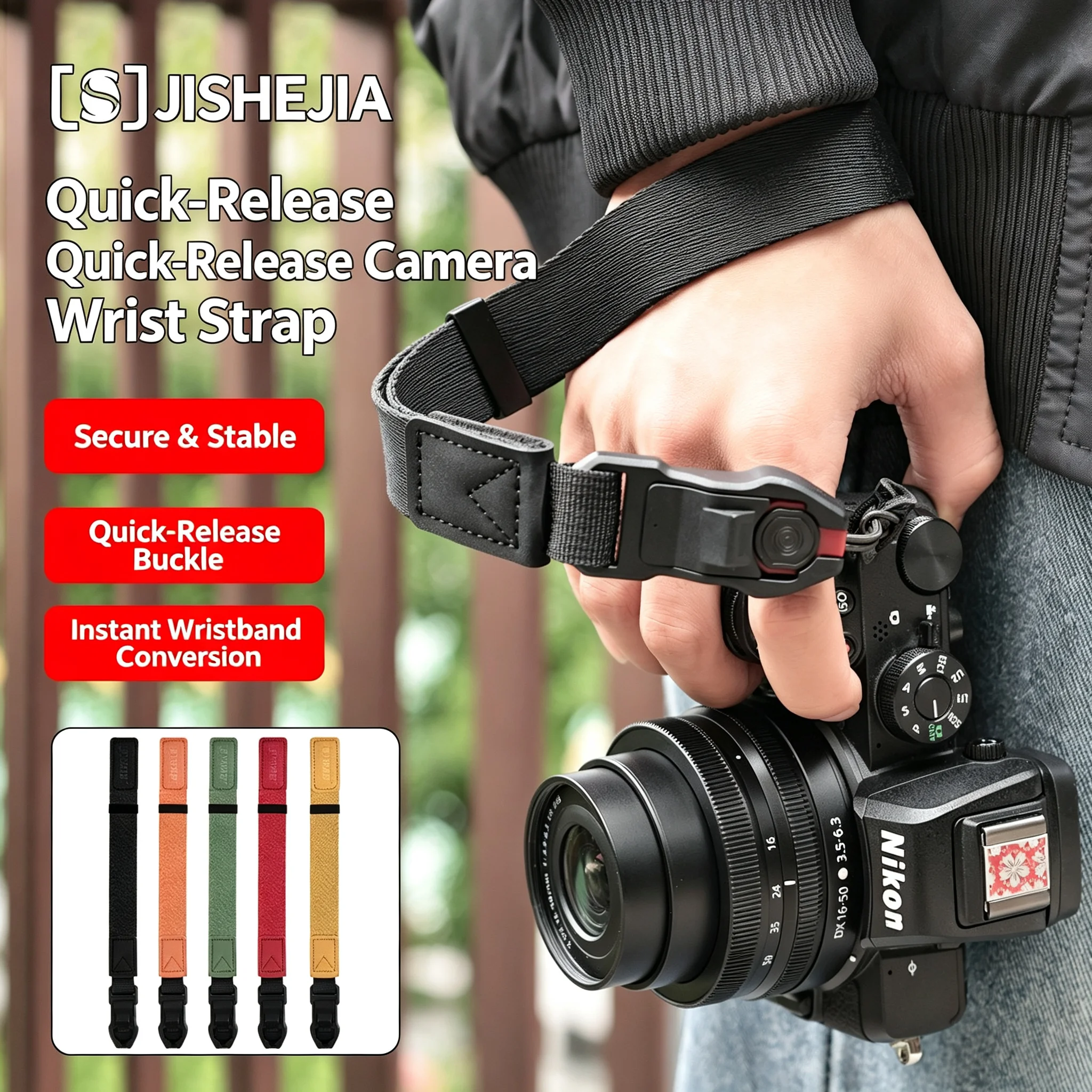 , 캐논, 후지, 파나소닉, 라이카 DSLR 미러리스 카메라용 자석식 스냅온 퀵 릴리즈 손목 스트랩/핸드 스트랩