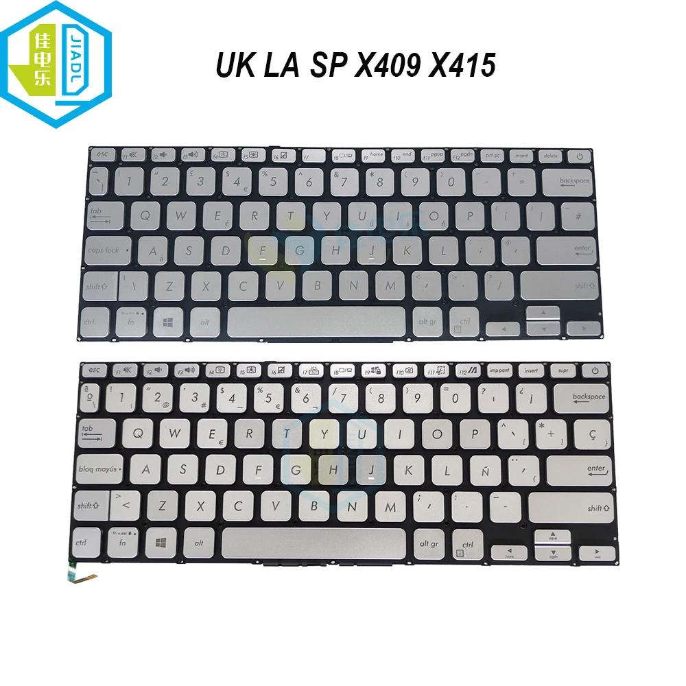 Teclado Retroiluminado para Asus Reino Unido gb es Latim Espanhol Teclado para X409 X415 Vivobook X409u X409ua X409fa F409 M409 M415
