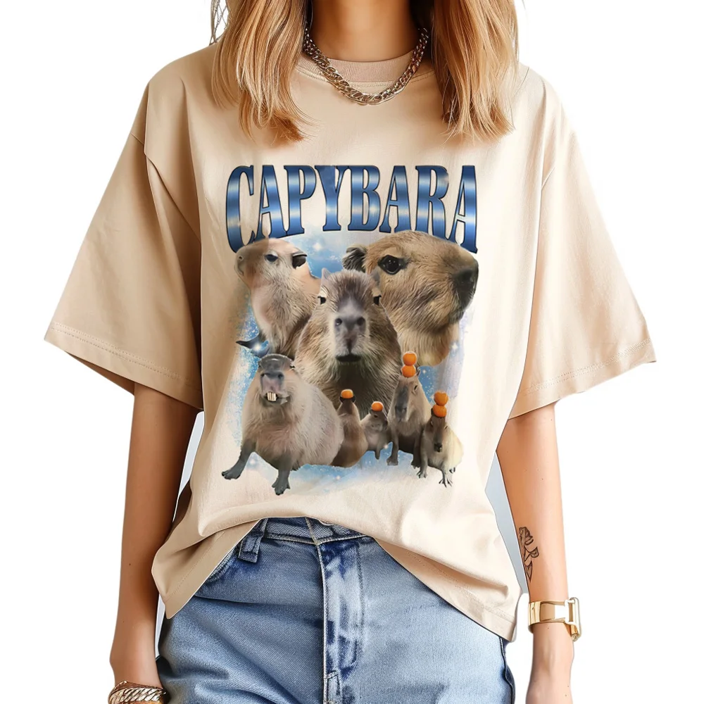 

Capybara tshirt women anime manga tshirt girl harajuku manga y2k clothes