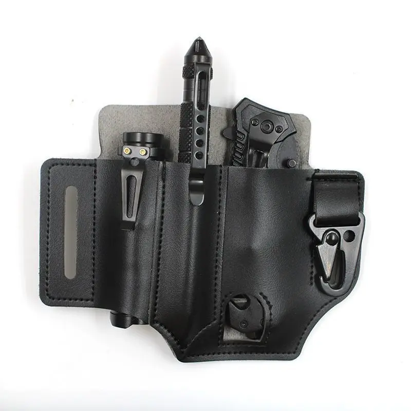 Edc Tactical Leg Bag for Knife Flashlight Key Storage Waist Bag Outdoor Hiking