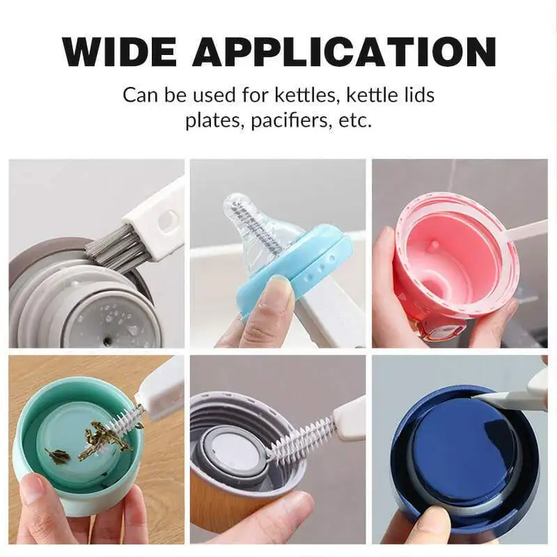 Cup Brush Cleaner Telescopic Rod Washing Cup Cleaning Brush Cup Cover  Groove Gap Brush Milk Bottle Brush Thermos Cup Lid Brush - AliExpress