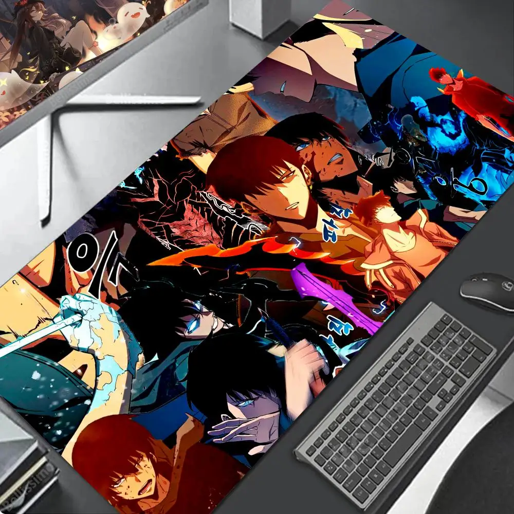 Enhanced Title: Gamer Leveling Mouse Pad - Large Rubber Desk Accessory with Kawaii Design