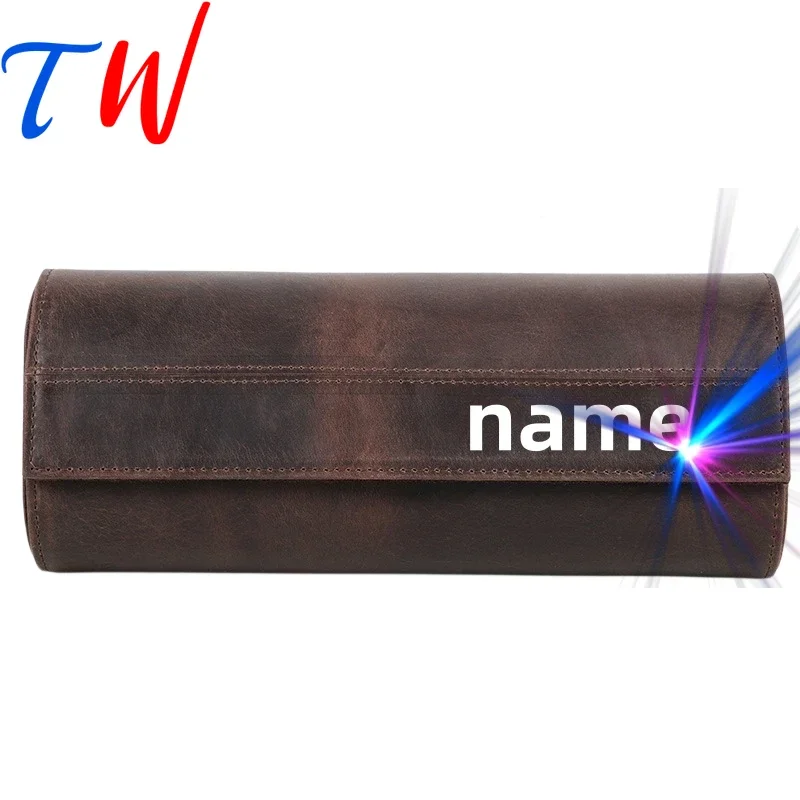 Classics Watch Case Portable Detachable Outdoor Exploration Travel Genuine Leather Free Customization Watch Organizer Box