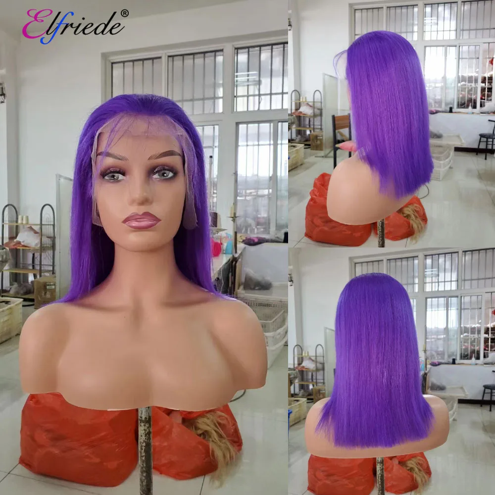 

Elfriede #Dark Violet Bob Wigs Lace Front Human Hair Wigs 4x4 Lace Closure 13x4 13x6 Lace Frontal Short Bob Hair Wigs for Women