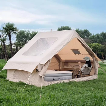 Tent 6.3m² Cabin Folding Full Automatic Inflatable Tent 3-5P Air Tent Waterproof Camping Supplies Quick Opening Camping Tents 1