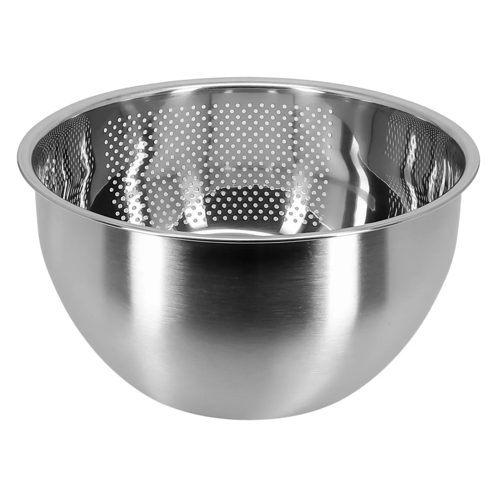 

Strainer Stainless Steel Kitchen Tool Drain Rinse Food Grade Stainless Steel Safe Usage Unique Slanted Design Brightness