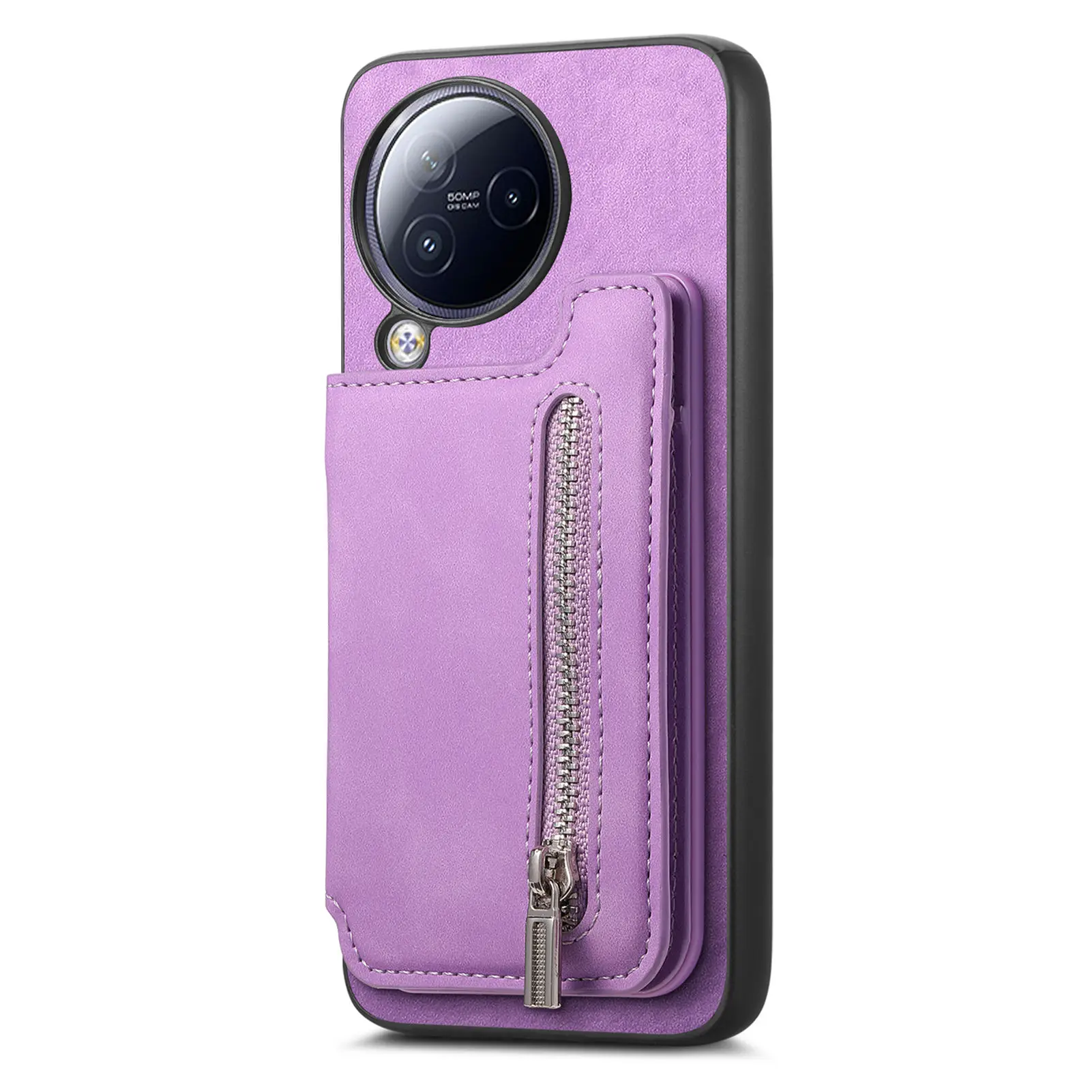 2 in 1 Removable Zipper Cards Solt Magnetic Leather Wallet Case For Xiaomi Redmi Note 13 Pro Plus 12 13T POCO X6 14 Ultra Cover_voghion.com