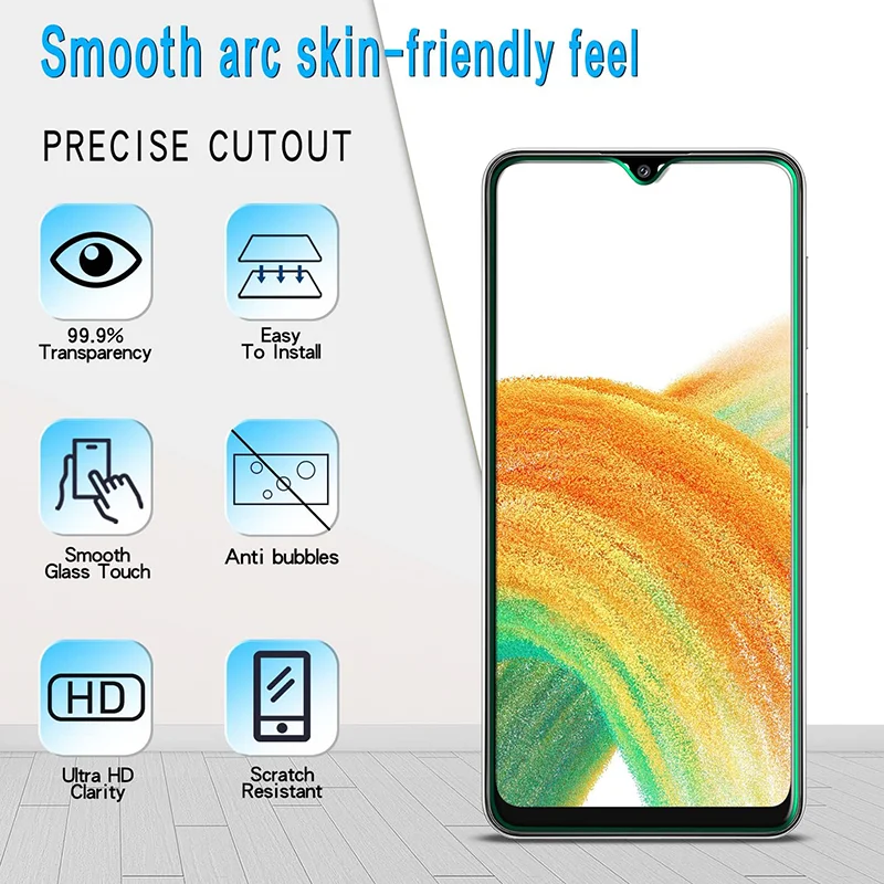 Premium Silicone Shockproof Phone Case with Tempered Glass
