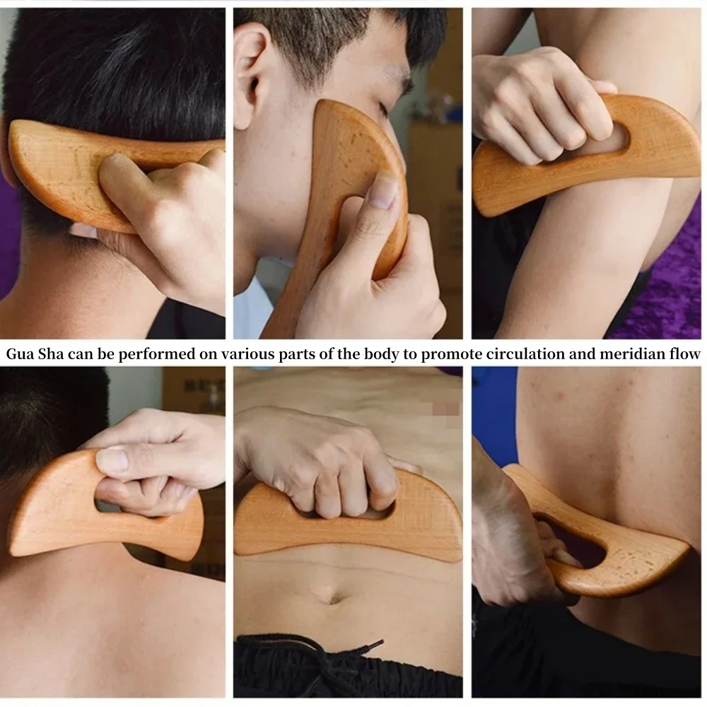 Wooden Gua Sha Tool Scraping Board Massage Tool Slimming Guasha Massage Board Gua Sha Scraper Body Massage Therapy Tool 5